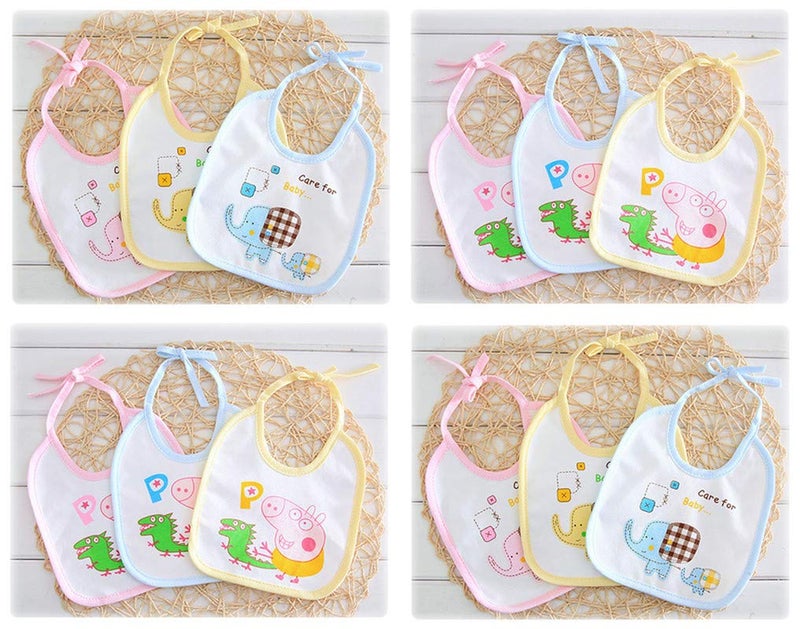 Uber World Waterproof Baby Bibs, 2-Layered, Cotton, Pack of 10 - Image 2