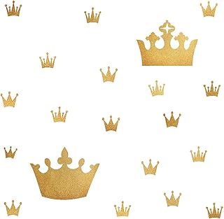 Easma Crown Wall Decals Kids Room Decals Nursery Wall Decals, Princess Crowns Wall Stickers, Crown in The Wall - Image 1