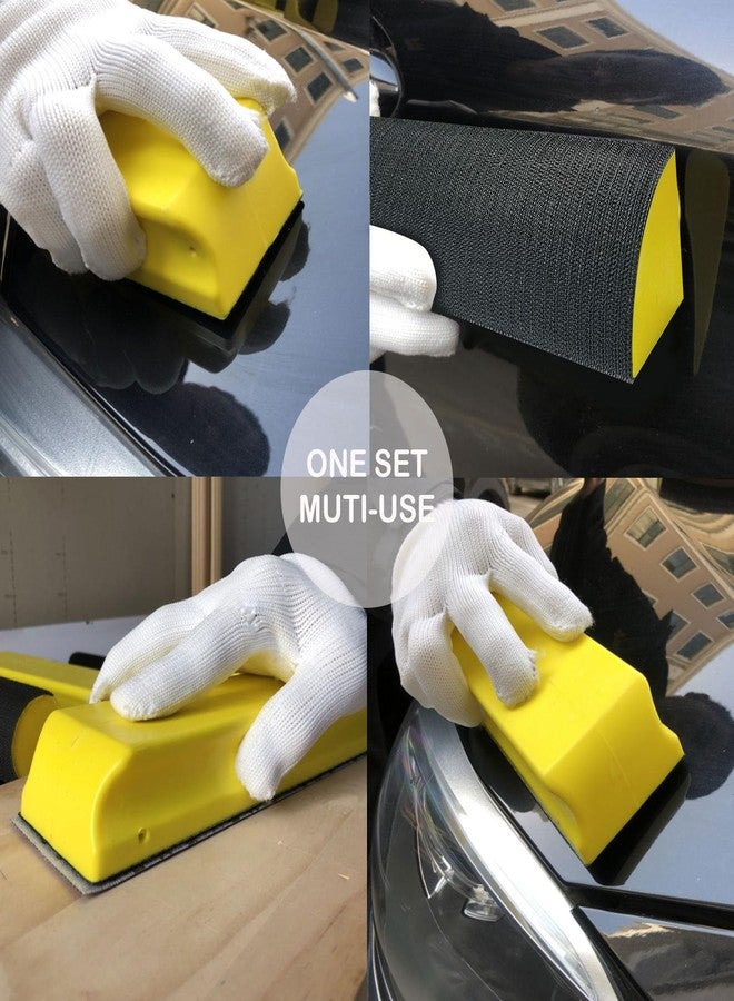VOLSIVE Hand Sanding Block Set of 7, Rectangle Sanding Blocks Auto Body with 20Pcs Hook and Loop Sandpaper,Flexible for Automotive Paint and Woodworking Sand Furniture Home Arts and DIY Crafts - Image 5