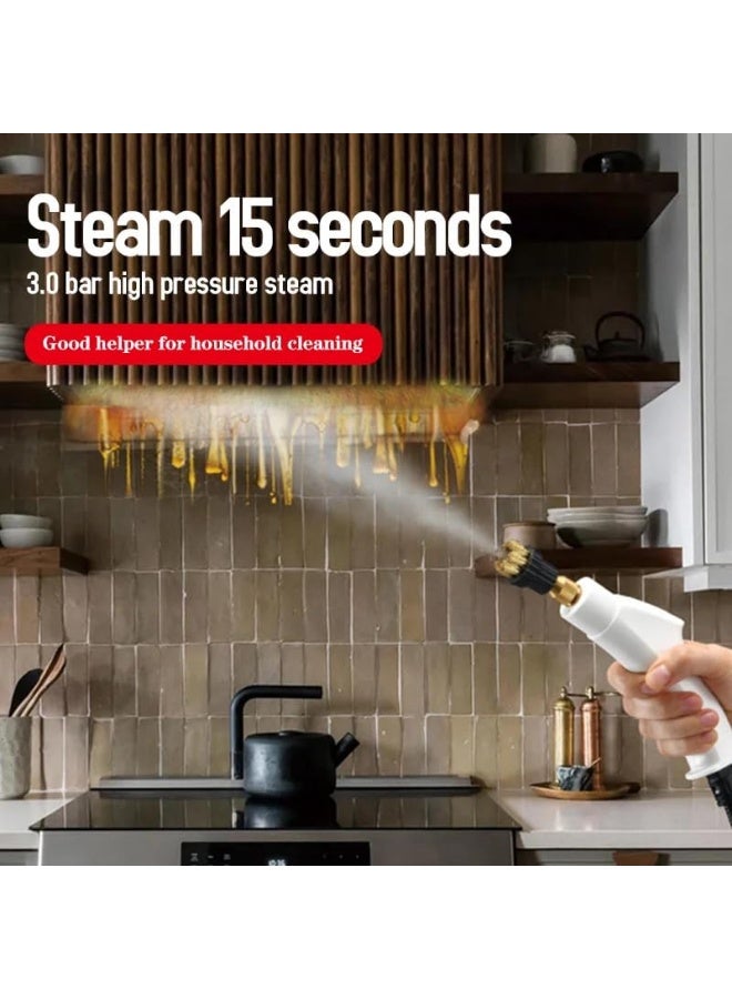 دينكس جهاز تنظيف بالبخار محمول بقوة 2500 واط وسعة 1200 مل، يعمل بضغط عالٍ، مزود بخاصية التسخين السريع خلال 15 ثانية ومستويات بخار قابلة للتعديل، مناسب للمطبخ والحمام والأرائك والسيارات. - Image 5