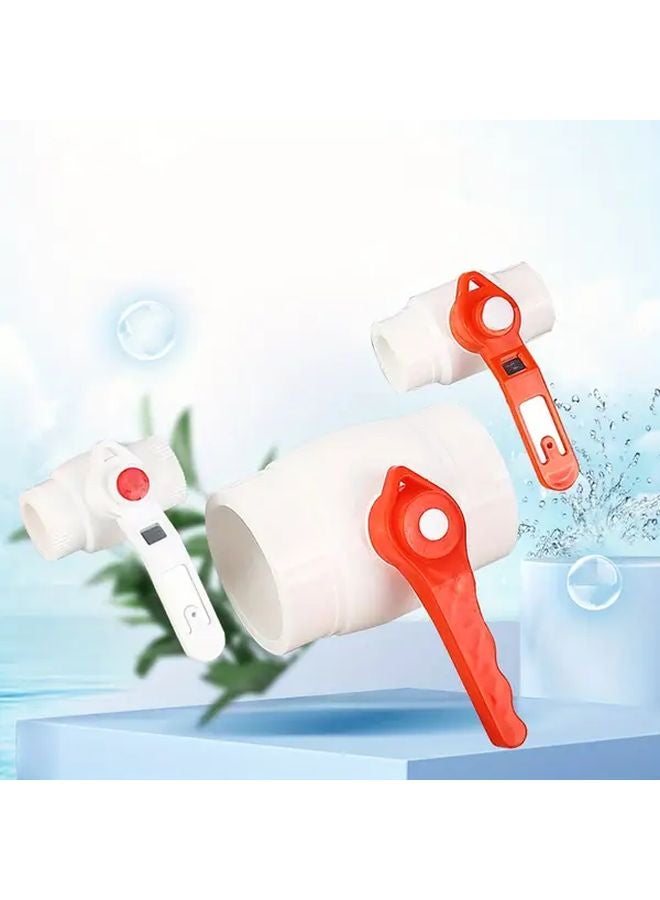 40PPR Steel Core Ball Valve Orange Handle Full Port DN32 Quick Connect - Image 4