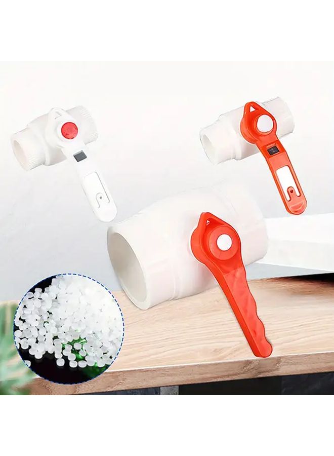 40PPR Steel Core Ball Valve Orange Handle Full Port DN32 Quick Connect - Image 3