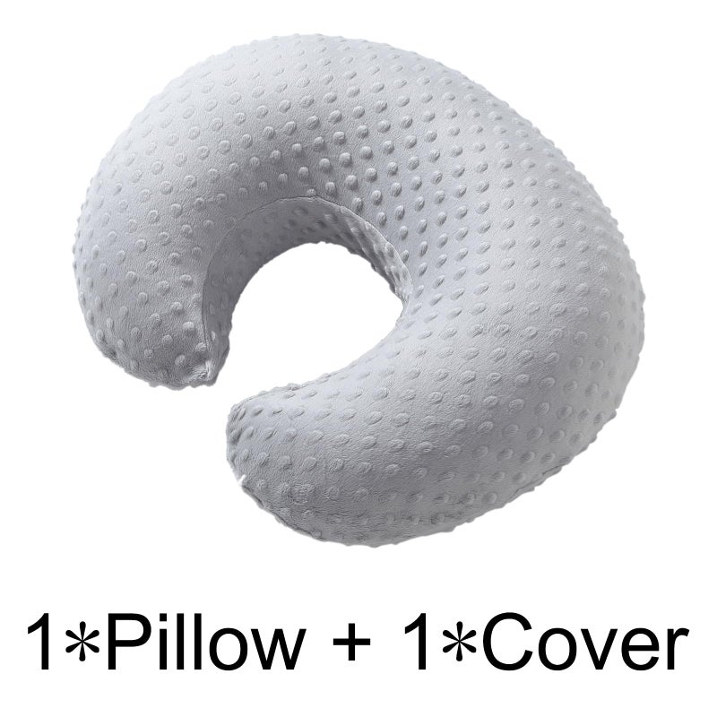 ESEN Nursing Pillow and Body Positioner for Breast Feeding and Bottle Feeding, Ultra Soft Baby Breastfeeding Pillows with Removable Nursing Pillow Cover for More Support for Mom and Baby (Gray) - Image 2