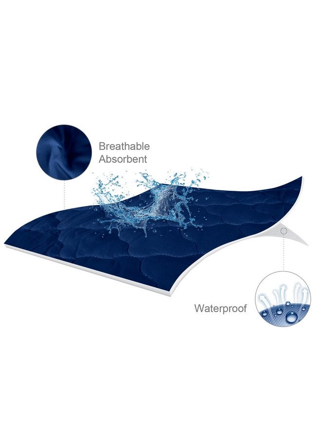 Biloban Bassinet Mattress Pad Cover, Waterproof, Fit for All Mainstream Bassinet - Rectangle,Oval,Hourglass, 2 Pack, Ultra Soft Microfiber Surface, Washer & Dryer, Grey and Navy - Image 2