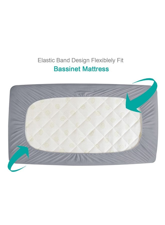 Biloban Bassinet Mattress Pad Cover, Waterproof, Fit for All Mainstream Bassinet - Rectangle,Oval,Hourglass, 2 Pack, Ultra Soft Microfiber Surface, Washer & Dryer, Grey and Navy - Image 4