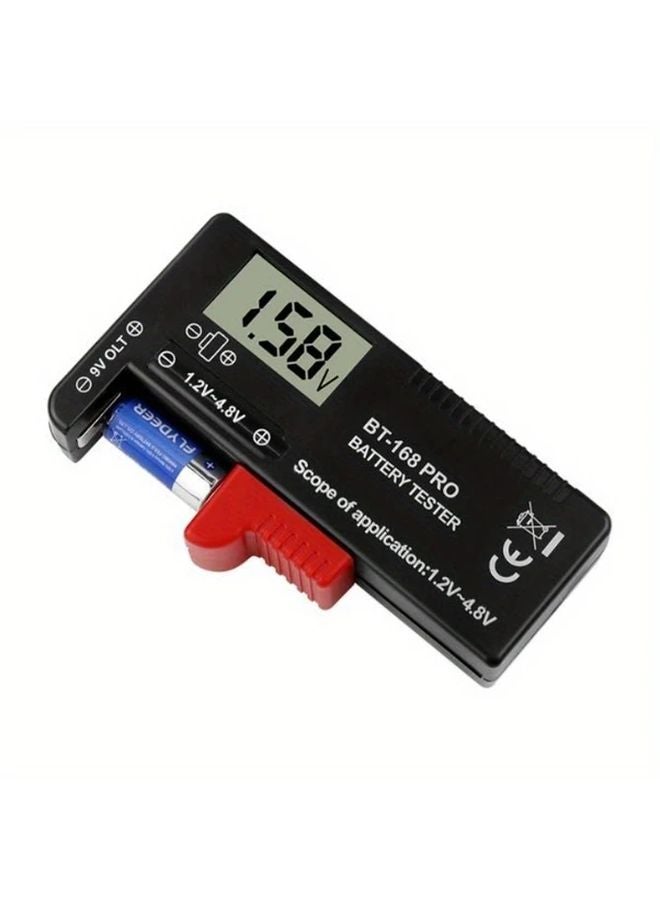 Black Universal BT 168 PRO جهاز اختبار البطاريات لبطاريات AA وAAA وC وD و9V و1.5V مع مقياس ملون - Image 5