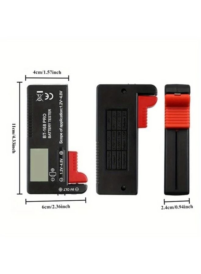 Black Universal BT 168 PRO جهاز اختبار البطاريات لبطاريات AA وAAA وC وD و9V و1.5V مع مقياس ملون - Image 3