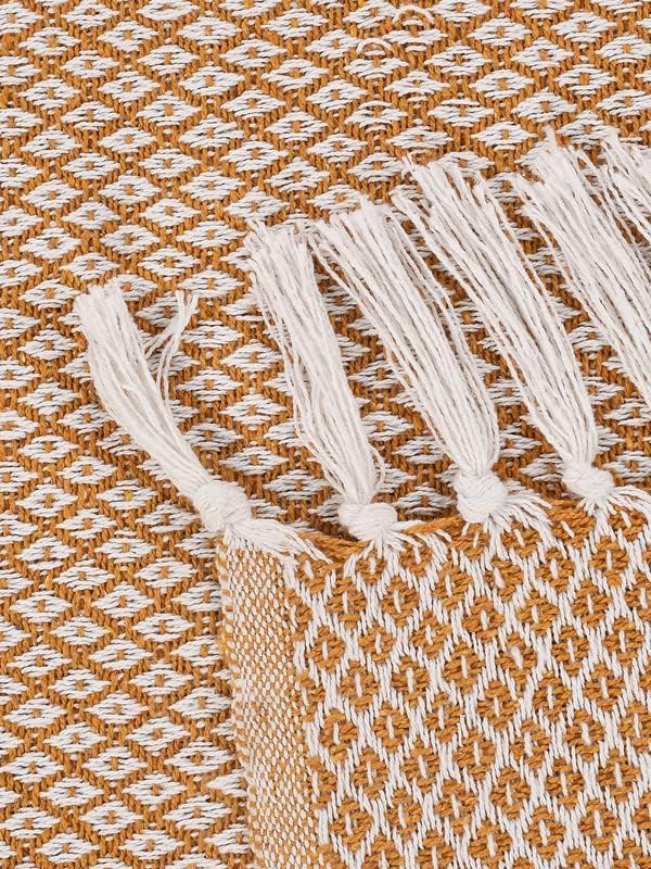 SASHAA WORLD Soft Throw Blanket | Used Both Indoor and Outdoor |Blanket for Living Room, Sofa, Bed & Chair | Beige Throw Blanket| Pack of 1, 160 x130 cm| Cotton| Reversible - Image 2