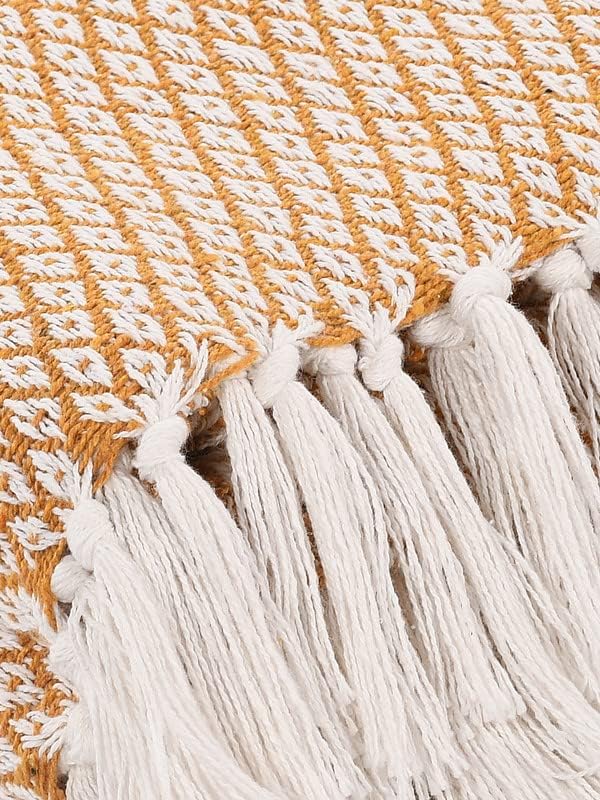 SASHAA WORLD Soft Throw Blanket | Used Both Indoor and Outdoor |Blanket for Living Room, Sofa, Bed & Chair | Beige Throw Blanket| Pack of 1, 160 x130 cm| Cotton| Reversible - Image 3