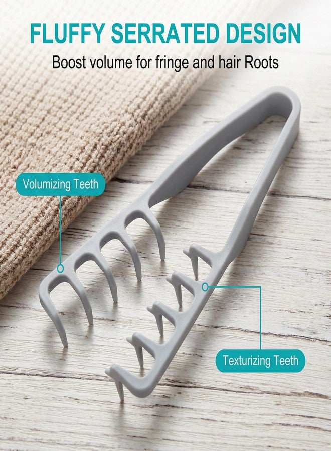 Rhostry Texture Styling Comb for Men & Women, Wide & Fine Tooth Texturizing Comb for Volume & Detangling, Foldable Travel Hair Comb, Durable ABS Plastic, Grey Black - Image 5