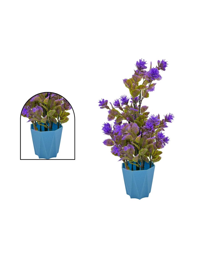 Ananya Communication Point Ananya Communication Point Wild Artificial Flower Plants with Cute Hexa Pot Faux Flower Plant for Home Office Dcor Tabletop and Desk Decoration Artificial Flower for Balcony Indoor Dcor RVAP2  - Image 4