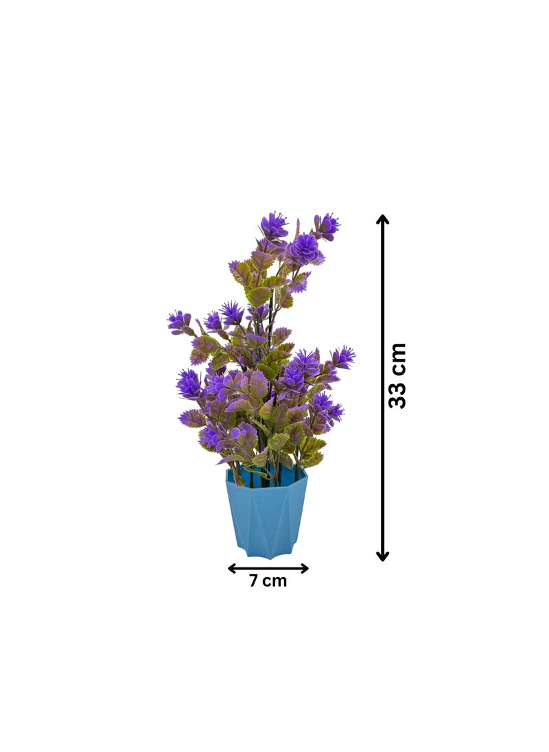Ananya Communication Point Ananya Communication Point Wild Artificial Flower Plants with Cute Hexa Pot Faux Flower Plant for Home Office Dcor Tabletop and Desk Decoration Artificial Flower for Balcony Indoor Dcor RVAP2  - Image 5