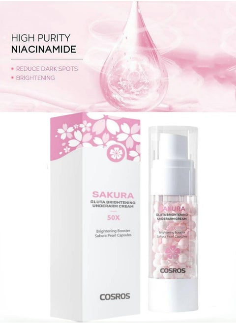 Sakura Gluta Brightening Booster Cream, Sakura Underarm Whitening Cream, Sakura Pearl Capsule, Brightening Booster Sakura Pearl Capsules, Cosros Sakura Gluta Brightening Underarm Cream