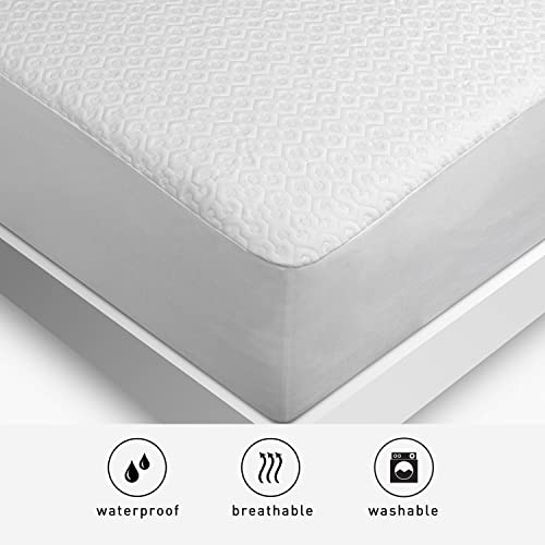 Bedgear Queen Dri-Tec Mattress Protector – Waterproof, Breathable, Washable, Adjustable Base Compatible – Deep Pocket Fitted Pad Fits 18” Mattress – White - Image 3