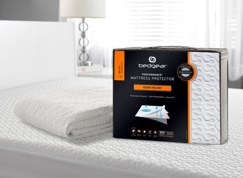 Bedgear Queen Dri-Tec Mattress Protector – Waterproof, Breathable, Washable, Adjustable Base Compatible – Deep Pocket Fitted Pad Fits 18” Mattress – White - Image 1