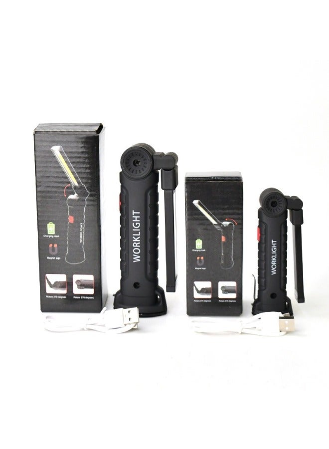 Loquat Led Work Light Folding Charging Cob Multifunctional Magnet Tent Light Outdoor Flashlight Car Maintenance Light Repair-Color:W52 Large Size Set Of Two - Image 5