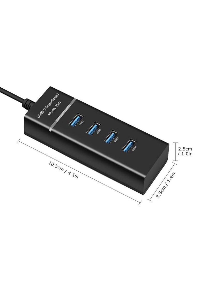 VIUAUAX توسيع موزع موزع USB متعدد 4 منافذ 3.0 عالي السرعة 3.0 متعدد المنافذ - Image 3
