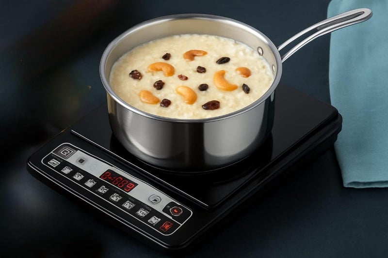 Tosaa Stainless Steel Triply Sauce Pan|Sauce Pan for Cooking|Induction and Gas Stove Compatible, Dishwasher Safe|Capacity - 1650ml,18 CM - Image 3
