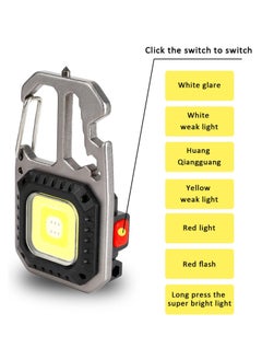 TIGER Mini LED Flashlight Keychain Light – Portable Micro Keychain Bottle Opener with LED Lantern, Folding Bracket & Outdoor Mini Searchlight – Compact, Lightweight and Versatile for Camping, Hiking, Travel, and Everyday Use  - Image 2