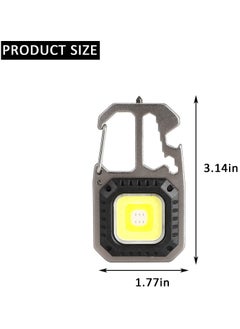 TIGER Mini LED Flashlight Keychain Light – Portable Micro Keychain Bottle Opener with LED Lantern, Folding Bracket & Outdoor Mini Searchlight – Compact, Lightweight and Versatile for Camping, Hiking, Travel, and Everyday Use  - Image 5