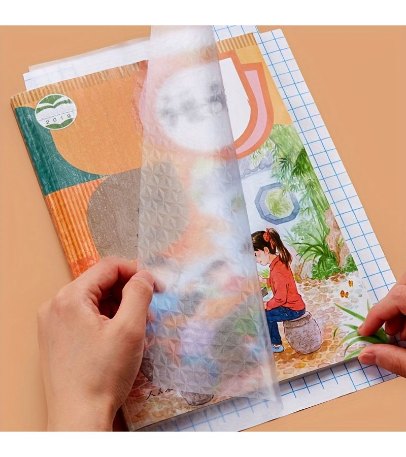 10 Pieces Medium Size Transparent Self Adhesive Matte Plastic Book Covers Dustproof - Image 2