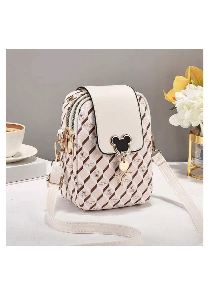 Small crossbody bag for women and girls made of leather