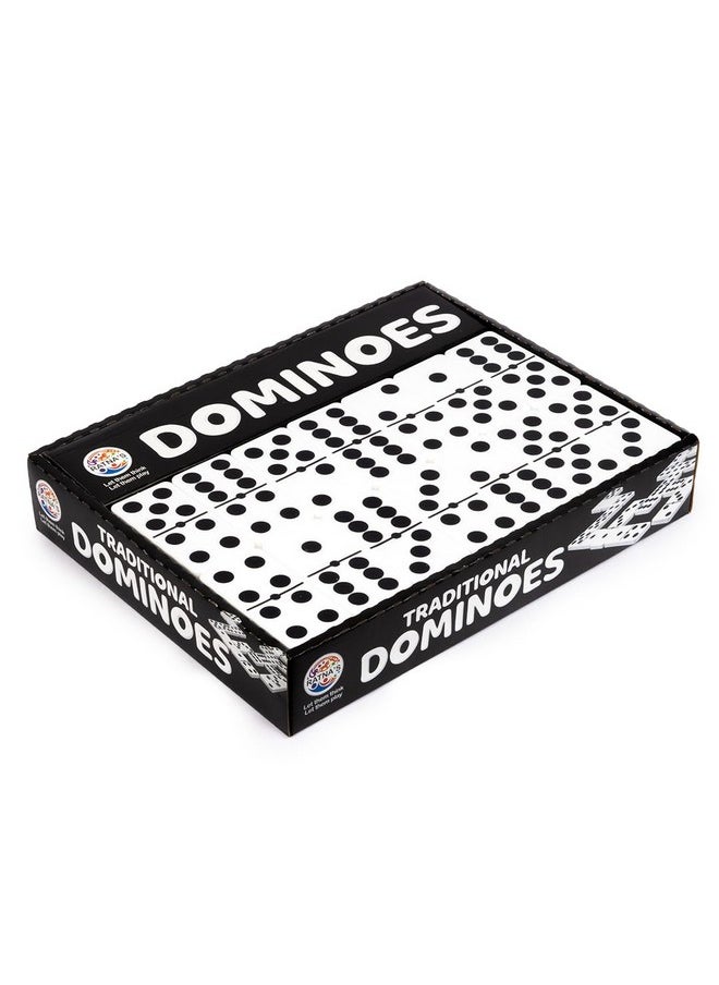 RATNA'S - RATNA'S Traditional Dominoes Dot Game Blocks, Classic 28 Tiles, Match and Fun Table Top Game for Kids & Adults - Image 1
