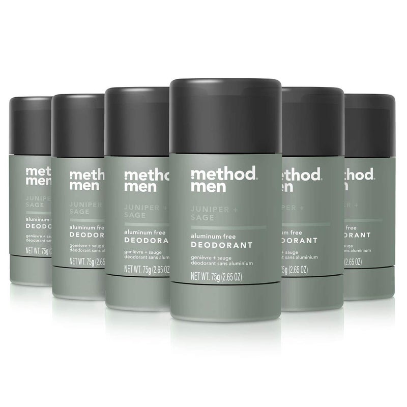 Method Mens Aluminum-Free Deodorant, Juniper & Sage, 2.65 Ounce (Pack of 6) - Image 1