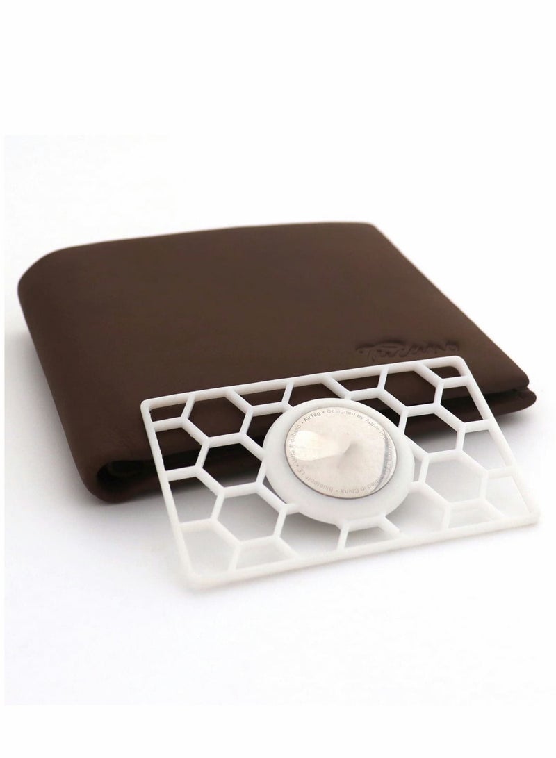 Captaintech Wallet Case for Apple AirTag Tag-0.1 inch,Slim Thin Card Case Holderm,Credit Card Size Wallet Case Holder for Purse, Handbag, Backpack Wallet, Clutch-White - Image 1