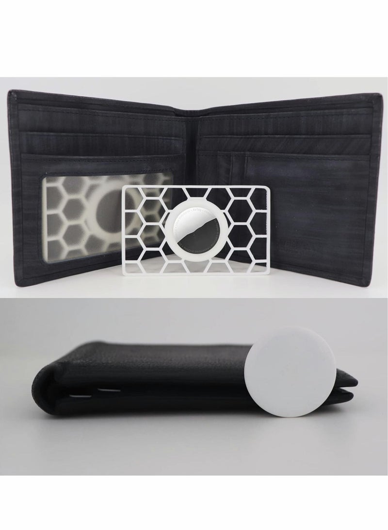 Captaintech Wallet Case for Apple AirTag Tag-0.1 inch,Slim Thin Card Case Holderm,Credit Card Size Wallet Case Holder for Purse, Handbag, Backpack Wallet, Clutch-White - Image 4