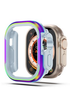 Apple Watch Ultra/Ultra 2 Case with Screen Protector, Metal+tpu Overall Protective Cover, Built-in Tempered Glass Film High Sensitivity, Anti-Drop Anti-Scratch iWatch Accessories 49mm