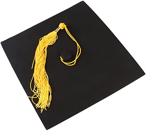 Tinksky Unisex Adult Graduation Cap with Tassel Adjustable (Black Yellow) - Image 4