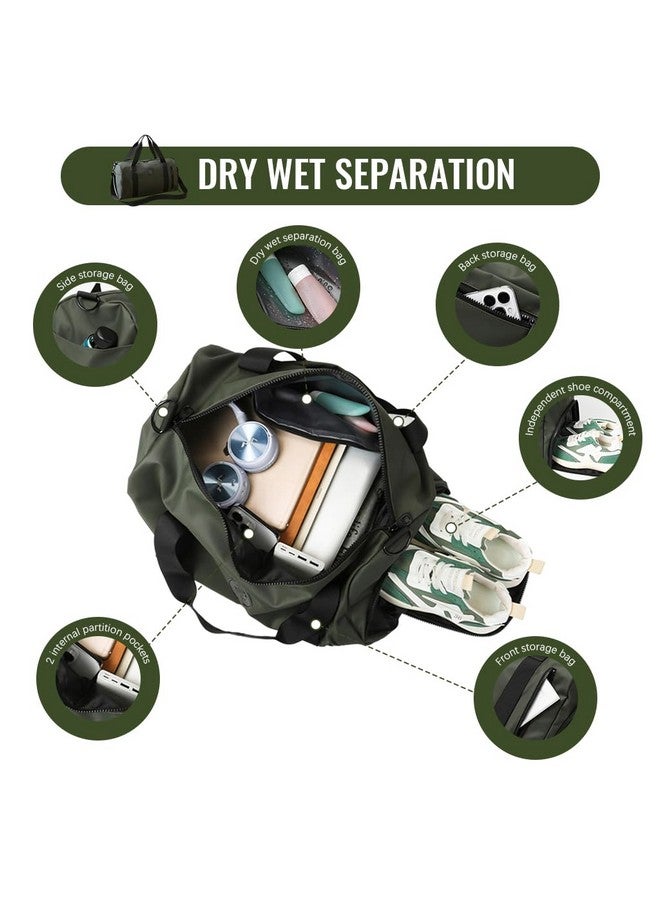 GUSTAVE¬Æ Gym Bag for Men with Footwear Compartment, Fashion Oxford Cloth Waterproof Duffle Bag Removable Shoulder Strap Travel Luggage Bag, 46x20x26cm - Image 4