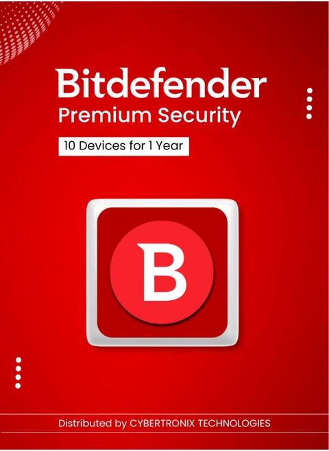 Bitdefender Premium Security | 10 Devices for 1 Year | Digital License | SAME DAY DELIVERY