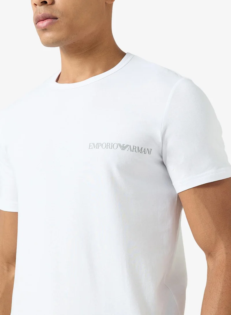EMPORIO ARMANI  2 Pack Of Logo Crew Neck T-Shirt for Men | Best Price UAE
