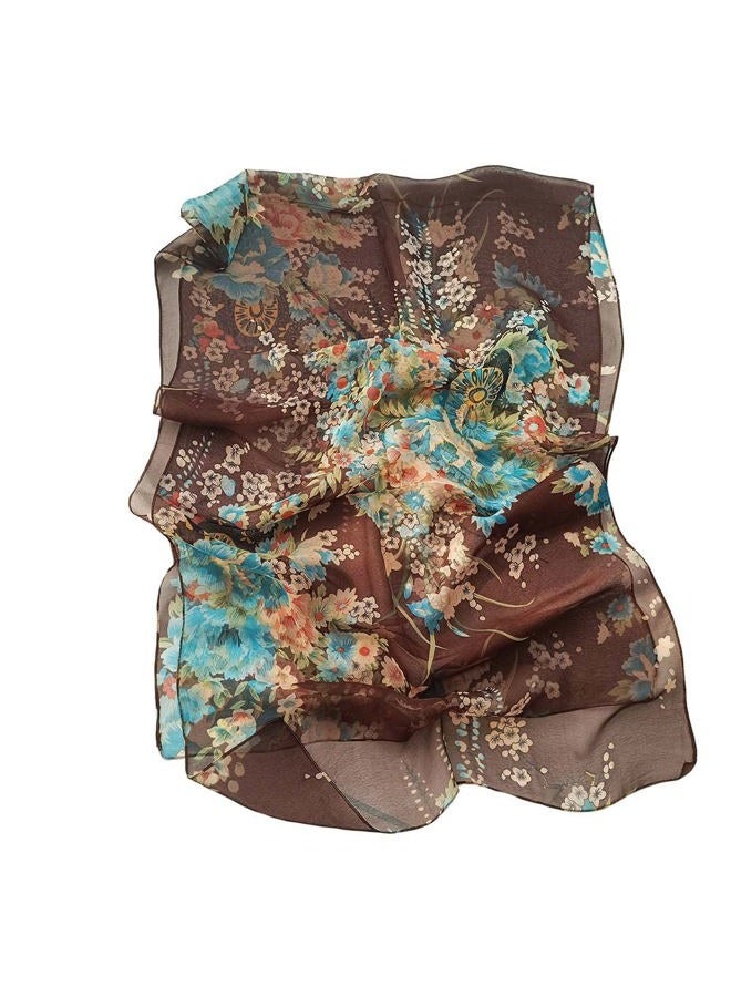 Acotavie Scarfs for Women Lightweight Fashion Scarves Print Floral Pattern Scarf Shawl Wraps (A10) - Image 2