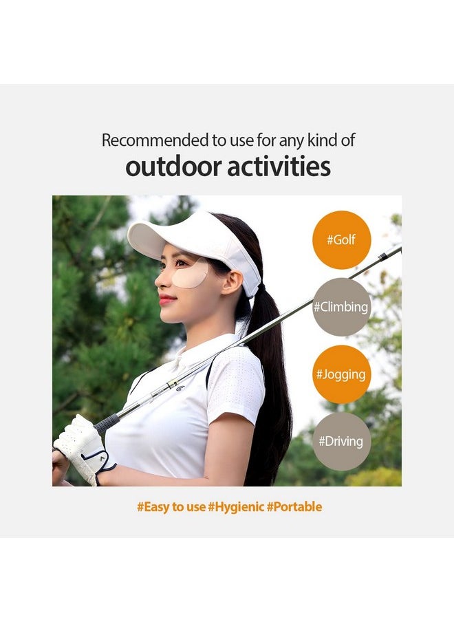 Dashu Daily Sunshield Golf Patch 5 Pairs Korean Skin Care Cooling Gel Patches For Outdoors Portable Collagen Patches For Face Age Defying Sun Shield Peptide Patch Easy Peel Off Facial Patches  - Image 3