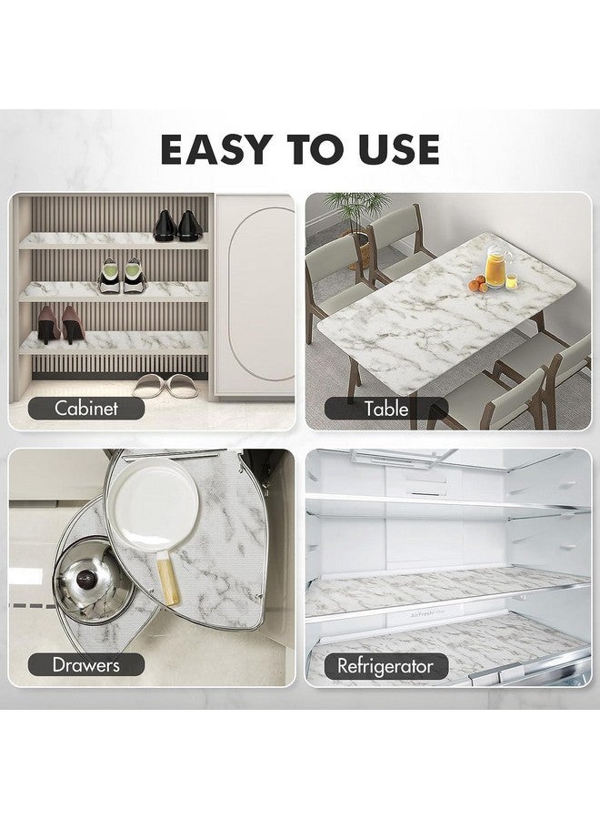 SUNBIRD Plastic Solid Shelf And Drawer Liner For Kitchen Cabinet Fridge Liner Washable Reusable Easy To Clean Strong Grip Liner For Cabinets, Dresser, Cupboard Drawers, (White Marble, 24 X 48 Inch) - Image 3
