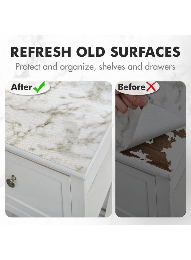SUNBIRD Plastic Solid Shelf And Drawer Liner For Kitchen Cabinet Fridge Liner Washable Reusable Easy To Clean Strong Grip Liner For Cabinets, Dresser, Cupboard Drawers, (White Marble, 24 X 48 Inch) - Image 4