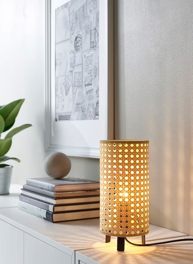SAXHYTTAN Table lamp, beige/black, 26 cm - Image 3