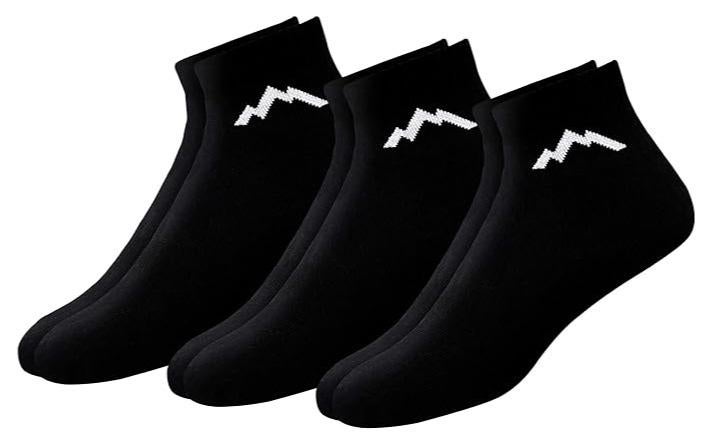 Ranger Sport Men's Heavy Duty Cotton Quarter Athletic Socks, Pack of 3 (EU 39 - 45, US 7 - 12, Black) - Image 1