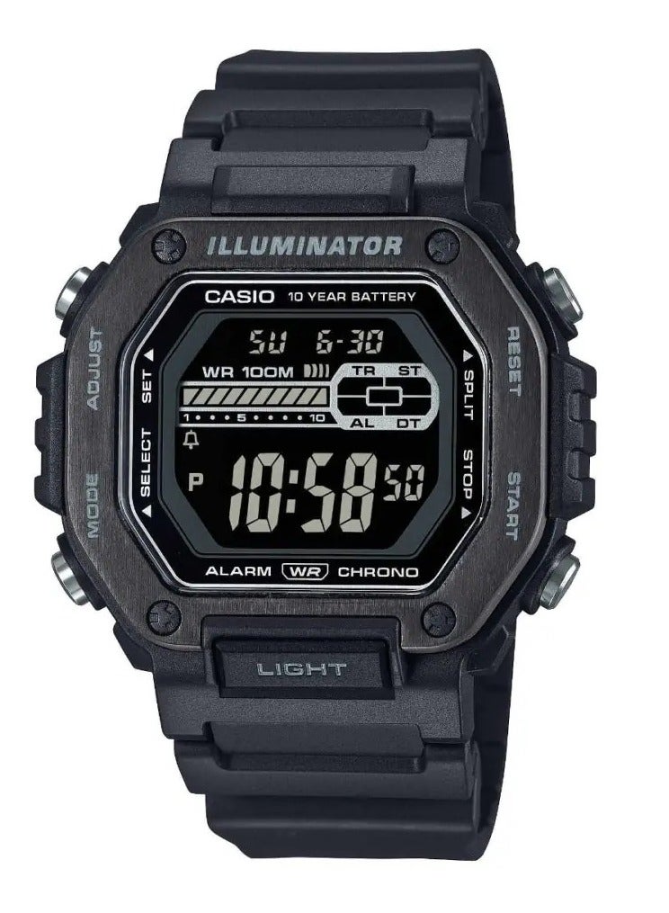 كاسيو ساعة رجالية رقمية ببطارية تدوم 10 سنوات - MWD-110HB-1BVDF - Image 1