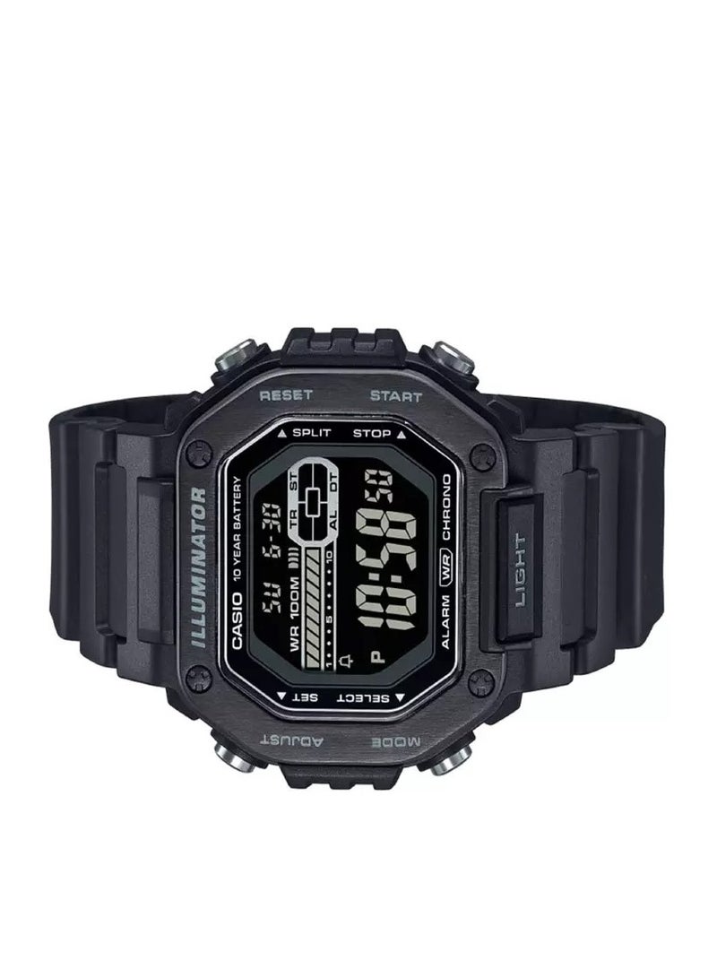 كاسيو ساعة رجالية رقمية ببطارية تدوم 10 سنوات - MWD-110HB-1BVDF - Image 2