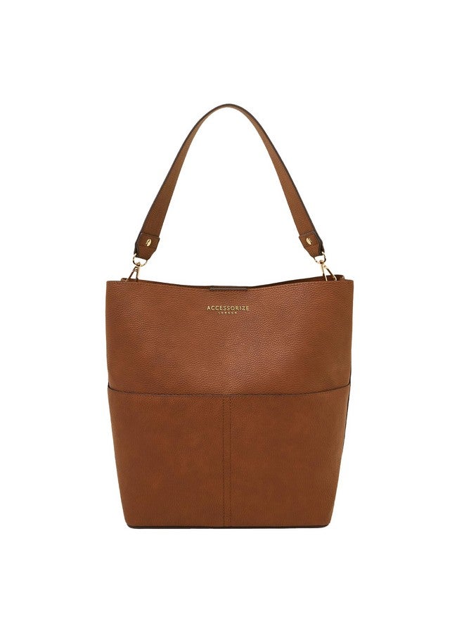 Accessorize Accessorize London Women's Brown Bucket Shoulder Bag | Handbags for women - Image 1