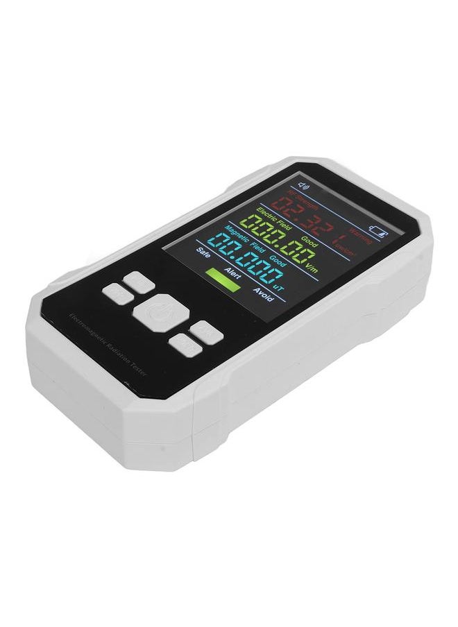 Thoraya Radiation Detector RF Electric Magnetic Field Strength Detection Handheld Electromagnetic Radiation Meter White  - Image 4