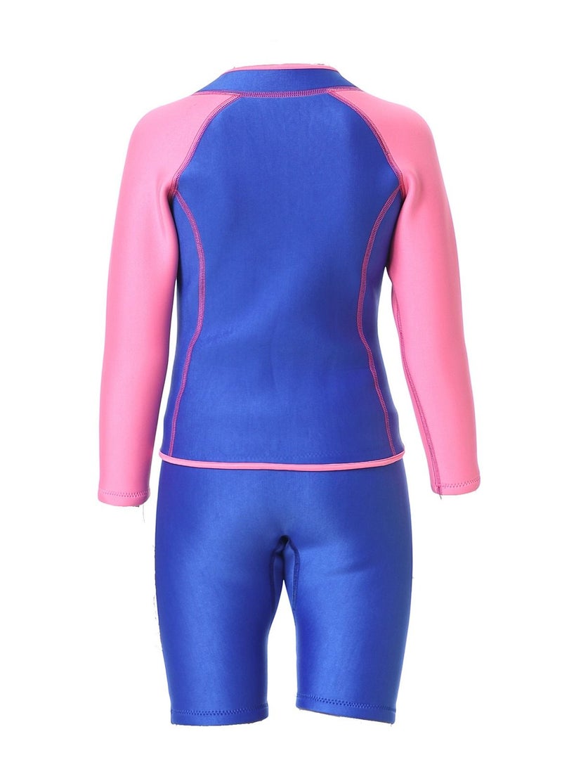 Generic Children's Wetsuit 2.5MM Separate Body Warm Swimsuit For Boys And Girls Long Sleeve Winter Diving And Surfing Jellyfish Multicolour  - Image 2