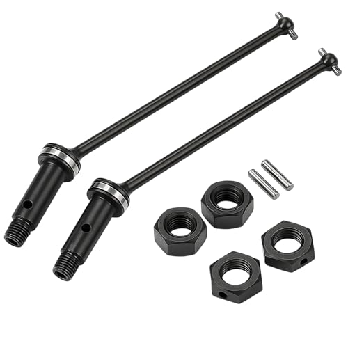 KH866 Metal RC Car Drive Shaft 2Pcs HeavyDuty CVD EA1061 Driveshaft Accessories Set Front Rear Replacement Parts Shafts for JLB Racing Cheetah 11101 21101 J3 Speed 110 Kit Axle Tools Toy Part - Image 1