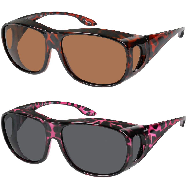 Yogo Vision Fit Over Wrap Sunglasses Polarized Lens Wear Over Eyeglasses 100% UV Protection for Men and Women - Image 1