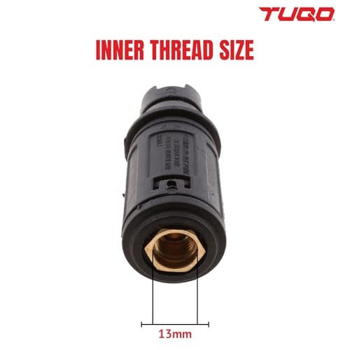 TUQO Adjustable Pressure Washer Front Nozzle Replacement - Suitable for All Major Pressure Washer Trigger Gun | Jet Spray for Car & Bike Cleaning | Quick Fit, Leak Resistant - Black (DS50) - Image 4