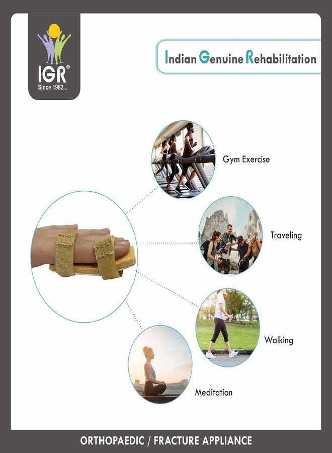 IGR جبيرة إصبع IGR على شكل مطرقة لتخفيف الألم، تثبيت إصبع الزناد، تقويم، دعامة تصحيح، جبيرة إصبع للالتواء، الخلع، الكسر، جبيرة إخفاء ودعم (جبيرة إصبع كاملة) - قطعة واحدة - Image 4